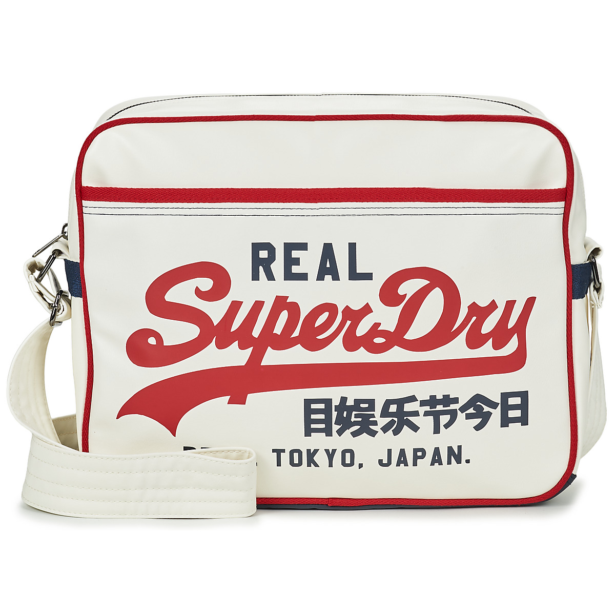 Superdry - RETRO ALUMNI MESSENGER BAG - Winter / White
