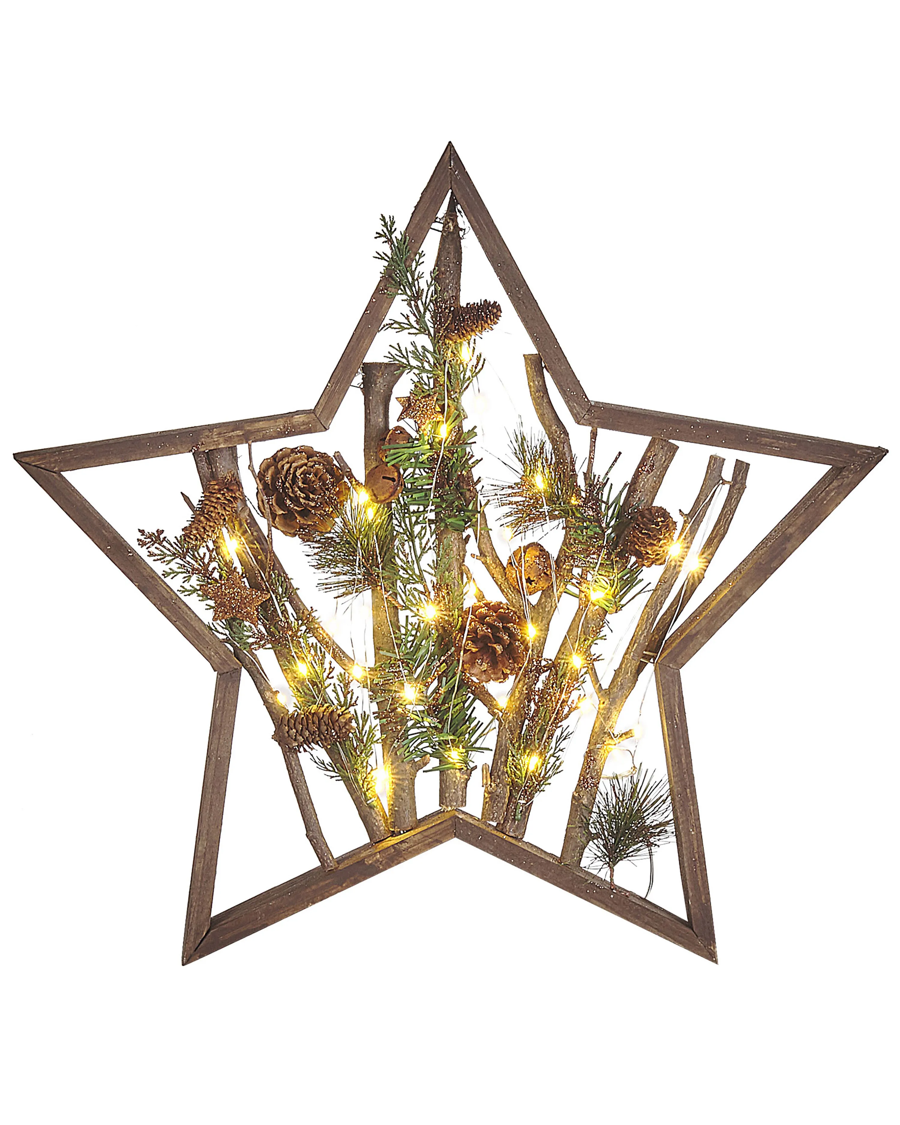 Christmas Decoration LED DOKKA Star 46 cm Brown