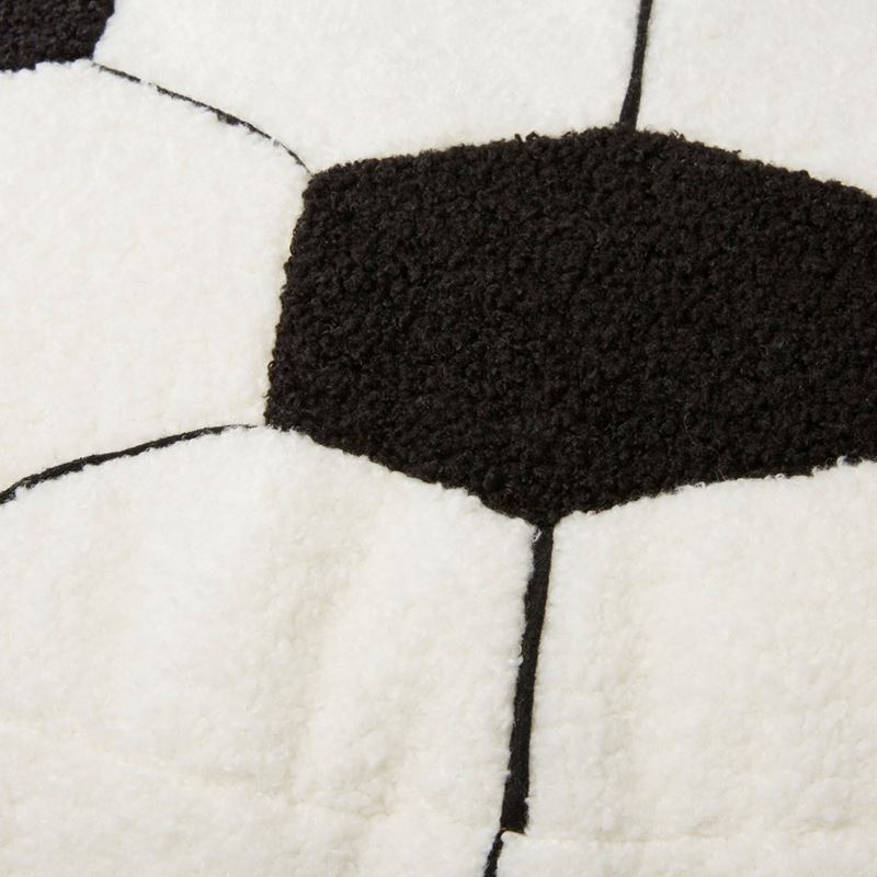 Soccer Black & White Floor Cushion