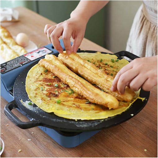 SOGA 2X Cast Iron Induction Crepes Pan Baking Cookie Pancake 40x33cm