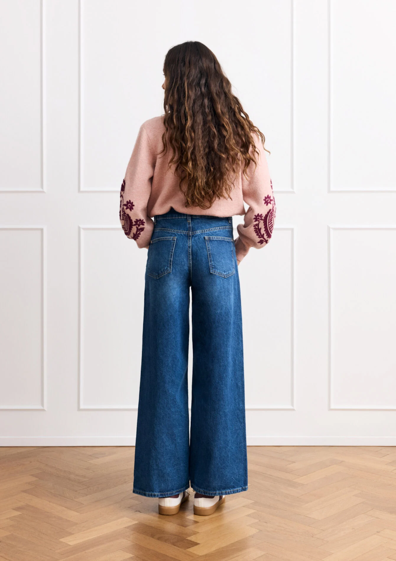 Wijde jeans met hoge taille