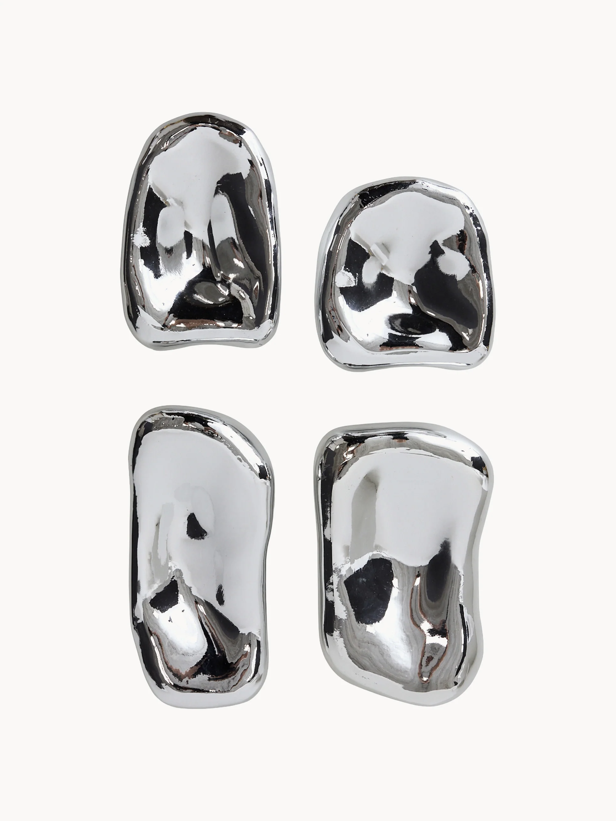 Deko-Objekte Stones aus Glas, 4er-Set
