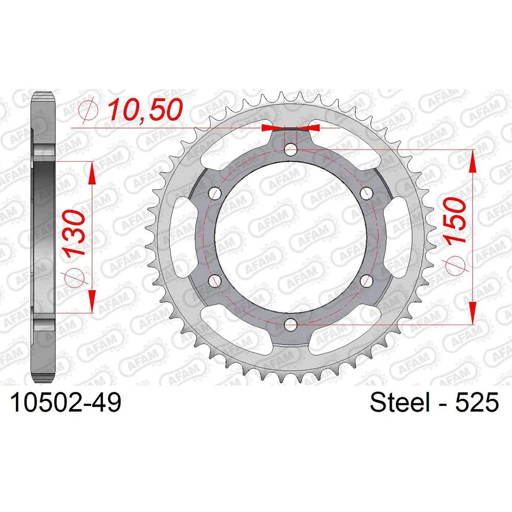 AFAM 10502 rear sprocket