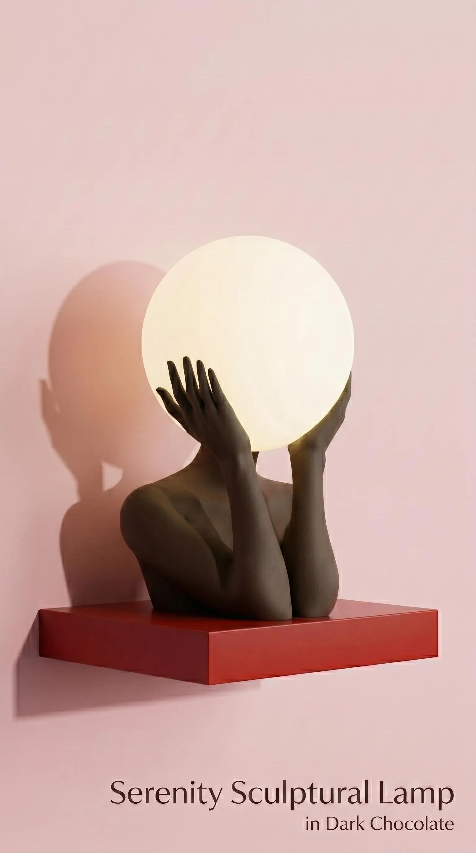 Sculptural Sphere Table Lamp, Modern Bedside Serenity, Artistic Ambient Light, Minimalist Home Decor