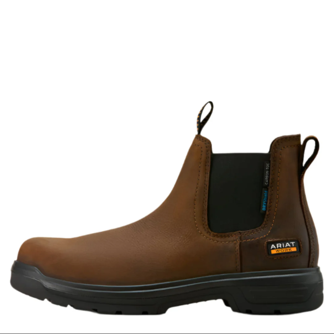 Мужские водонепроницаемые рабочие ботинки Ariat Work Turbo Chelsea CSA с карбоновым носком