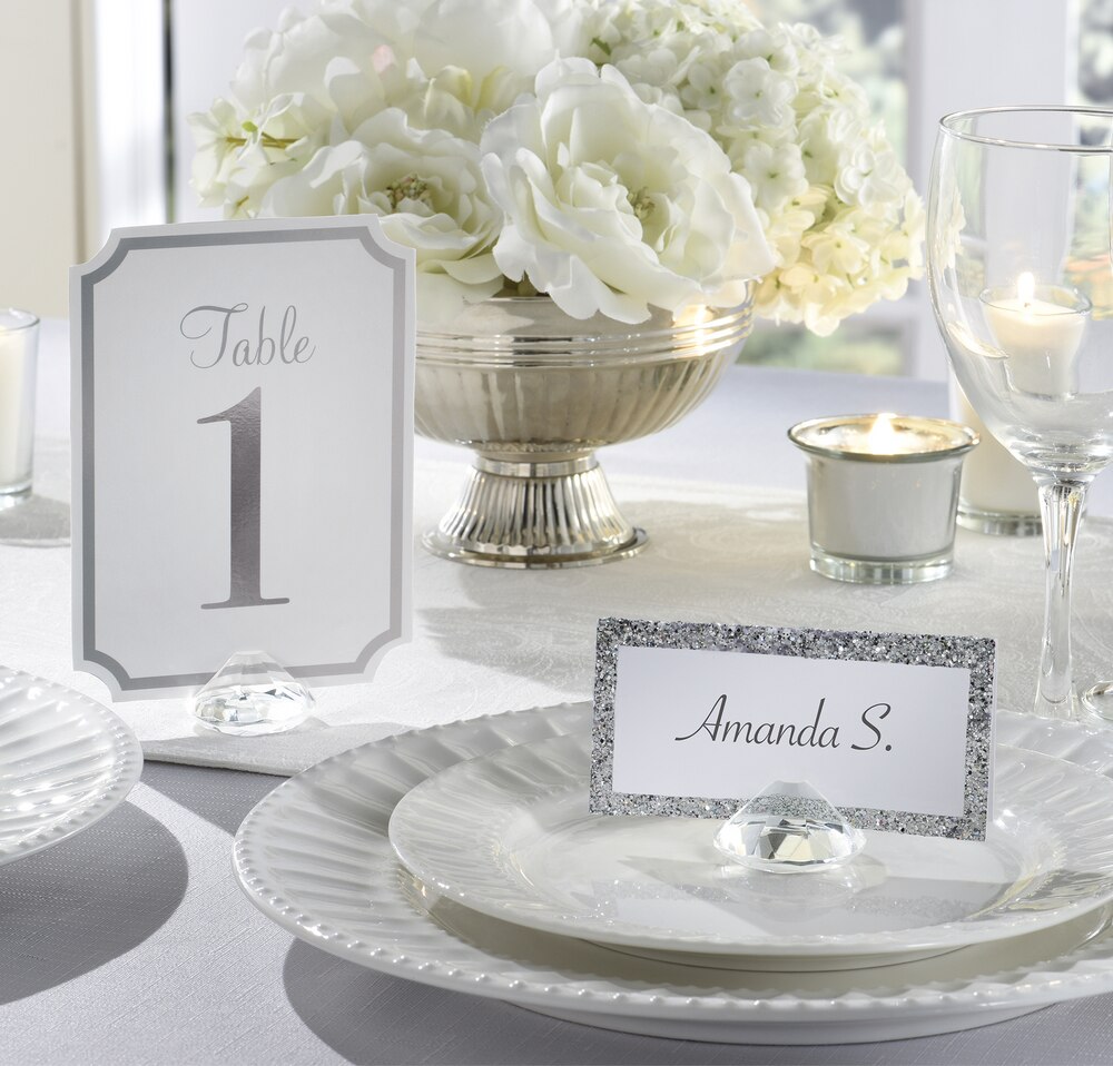 Clear Gem Place Card Holders, 10-pk