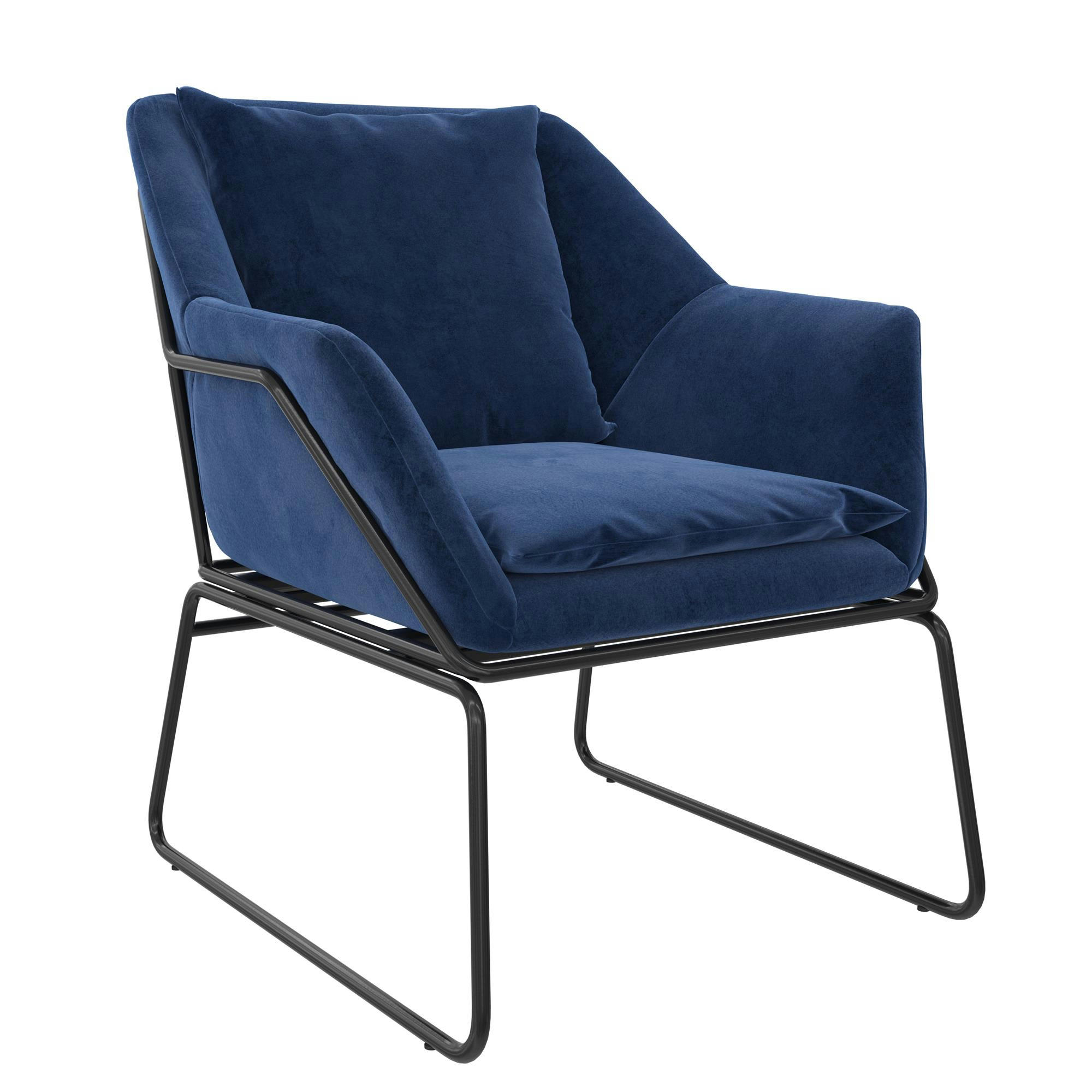 AVERY - Fauteuils en velours bleu