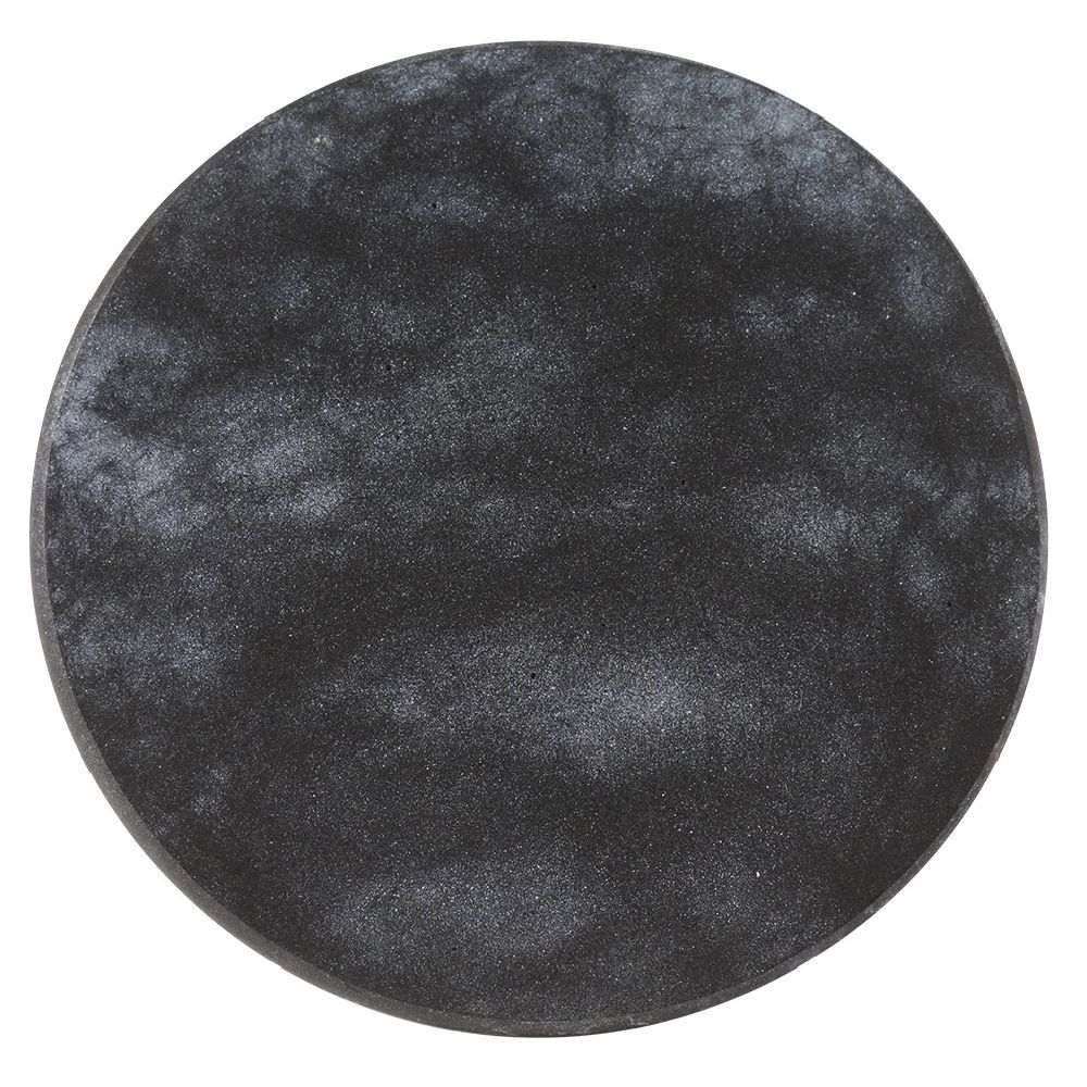Patère murale ronde imitation marbre noir polyrésine Ø8cm