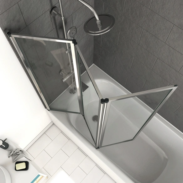 Badewannenfaltwand »Premium«, BxH: 125 x 143 cm, Sicherheitsglas