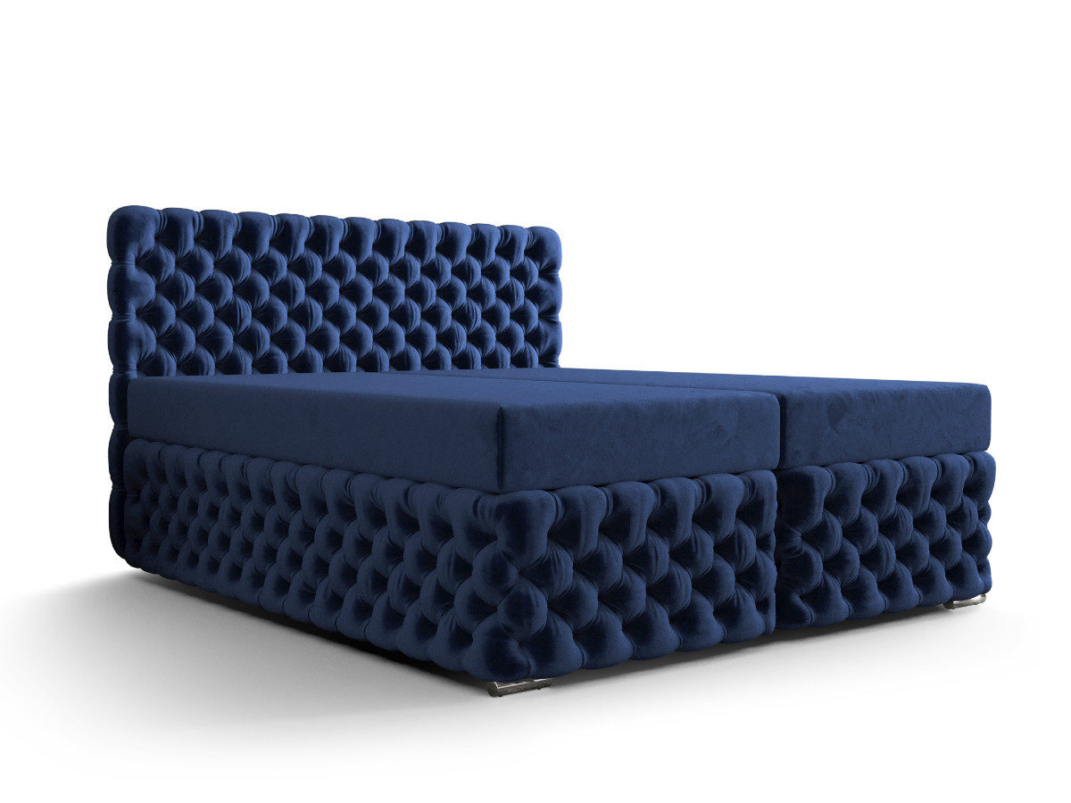 Łóżko Hotelowe Boxspring Pikowane   Bonell Figo 2 Granat 140