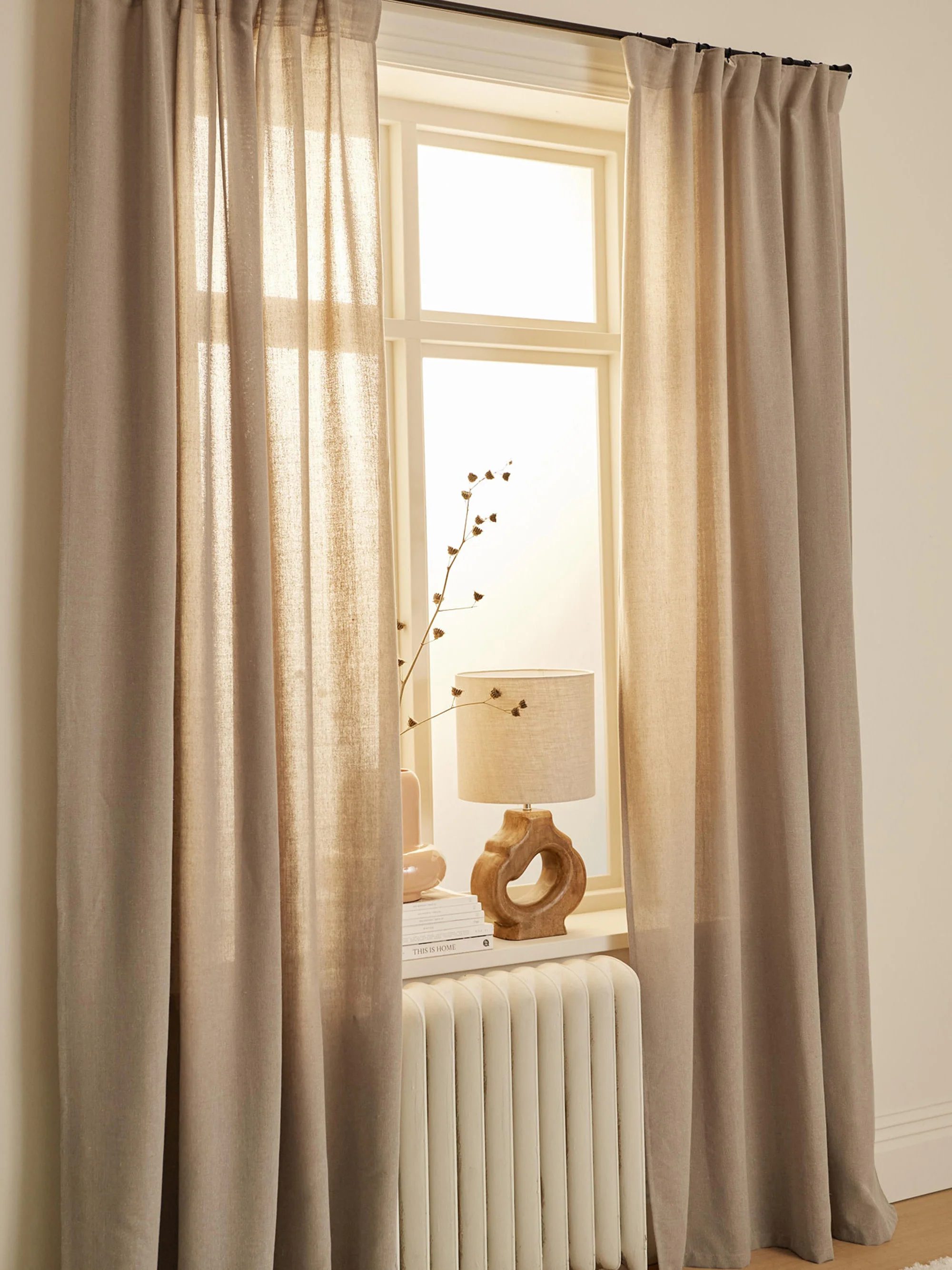 Blickdichte Multiband-Vorhänge Isabelle, B 140 cm, 2er-Set