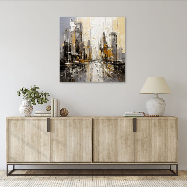 Feeby Obraz, Miasto Abstrakcja Nowoczesna 30x30