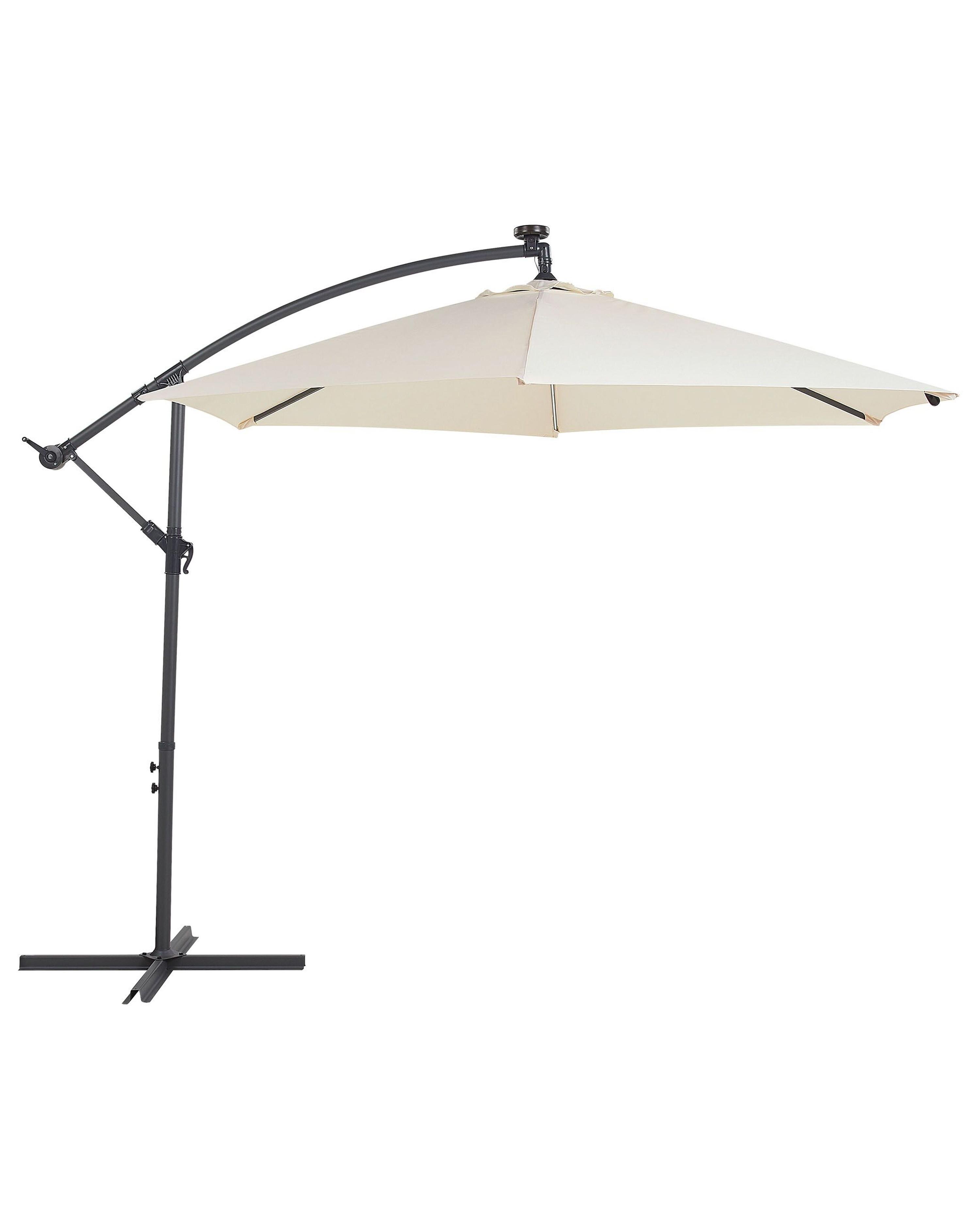 Cantilever Parasol LED 285 cm CORVAL Beige