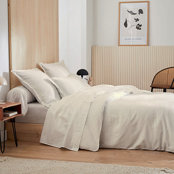 Drap plat esprit grand hôtel (240x310 cm - Sable)