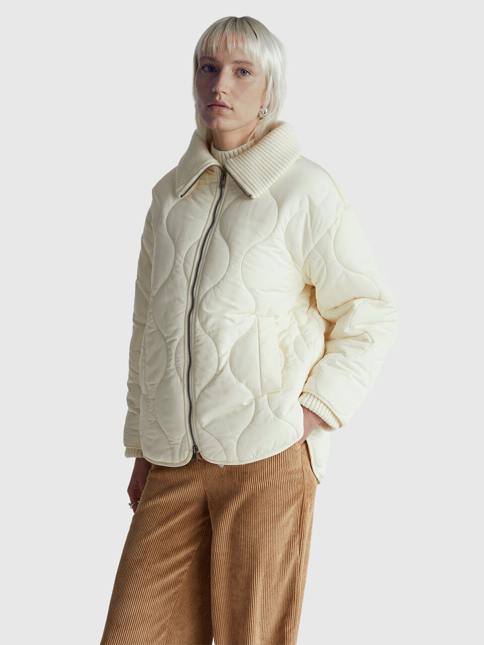 Quilted nylon jacket