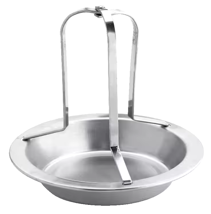 MASTER Chef Stainless Steel Folding Beer Can Chicken Holder, Chicken Roasting Rack Stand