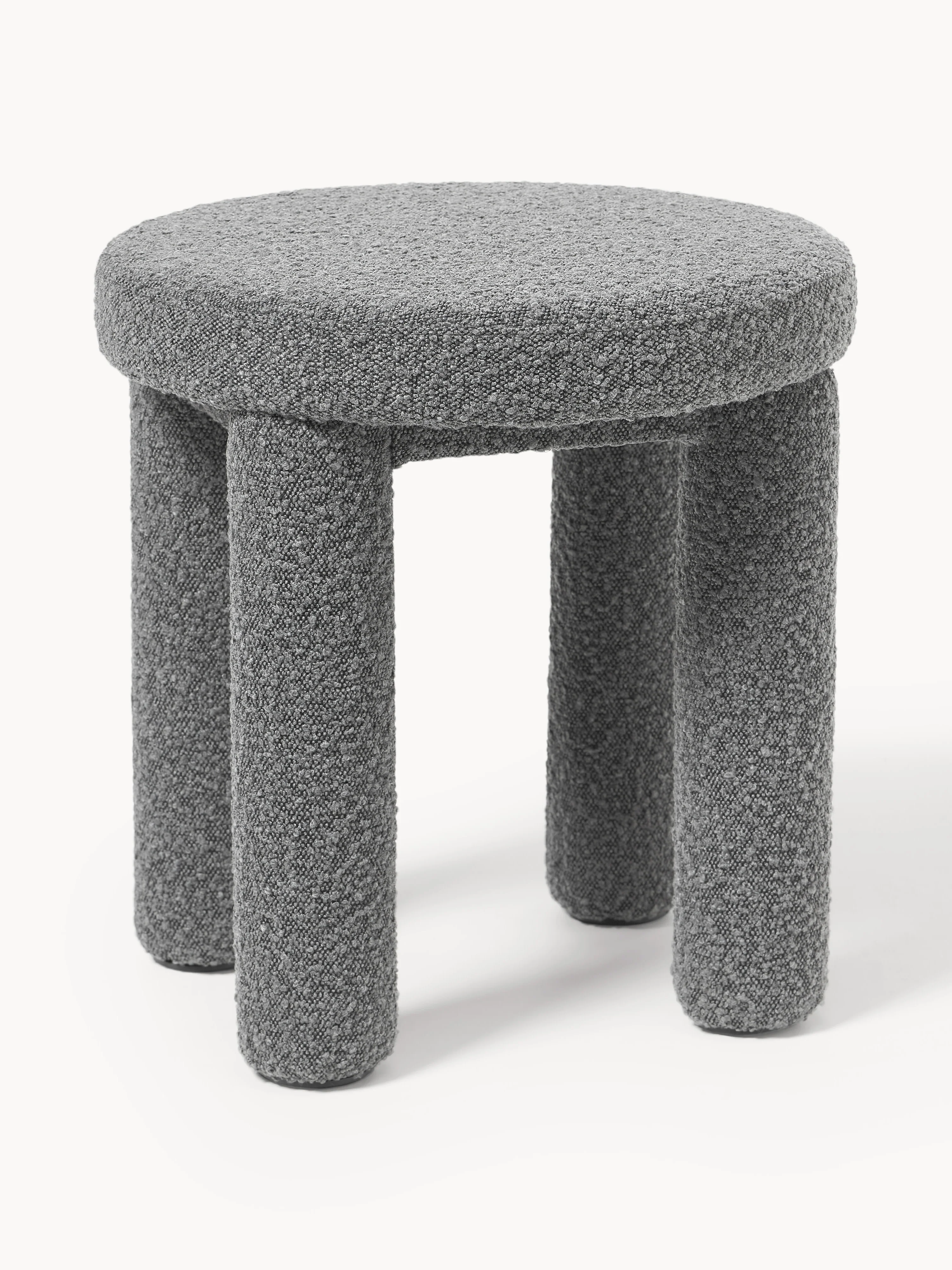 Westwing | Crosby Studios, Bouclé-Polsterhocker Tabouret