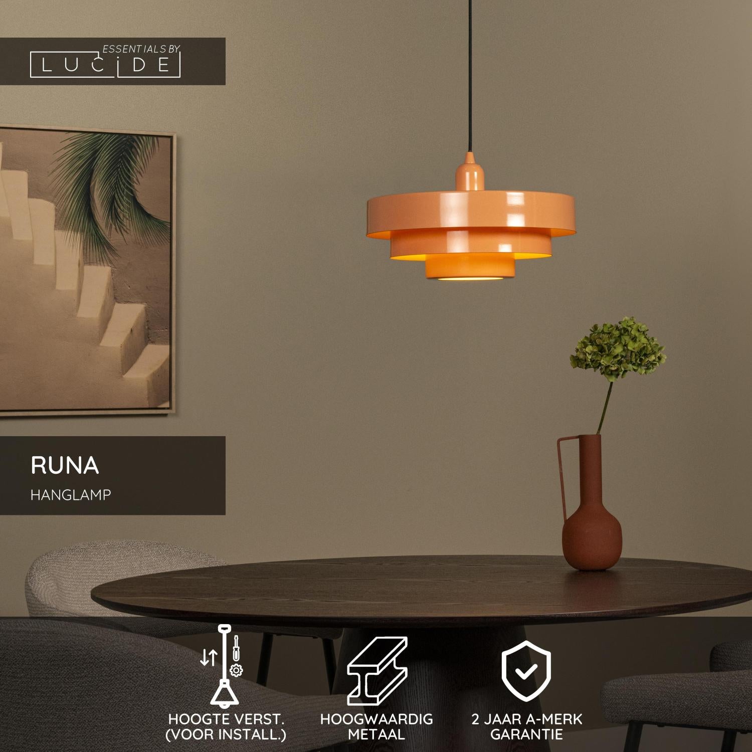 Lucide RUNA Hanglamp - Roze