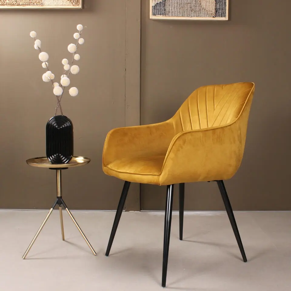 DS4U - Gaby armstoel velvet goud