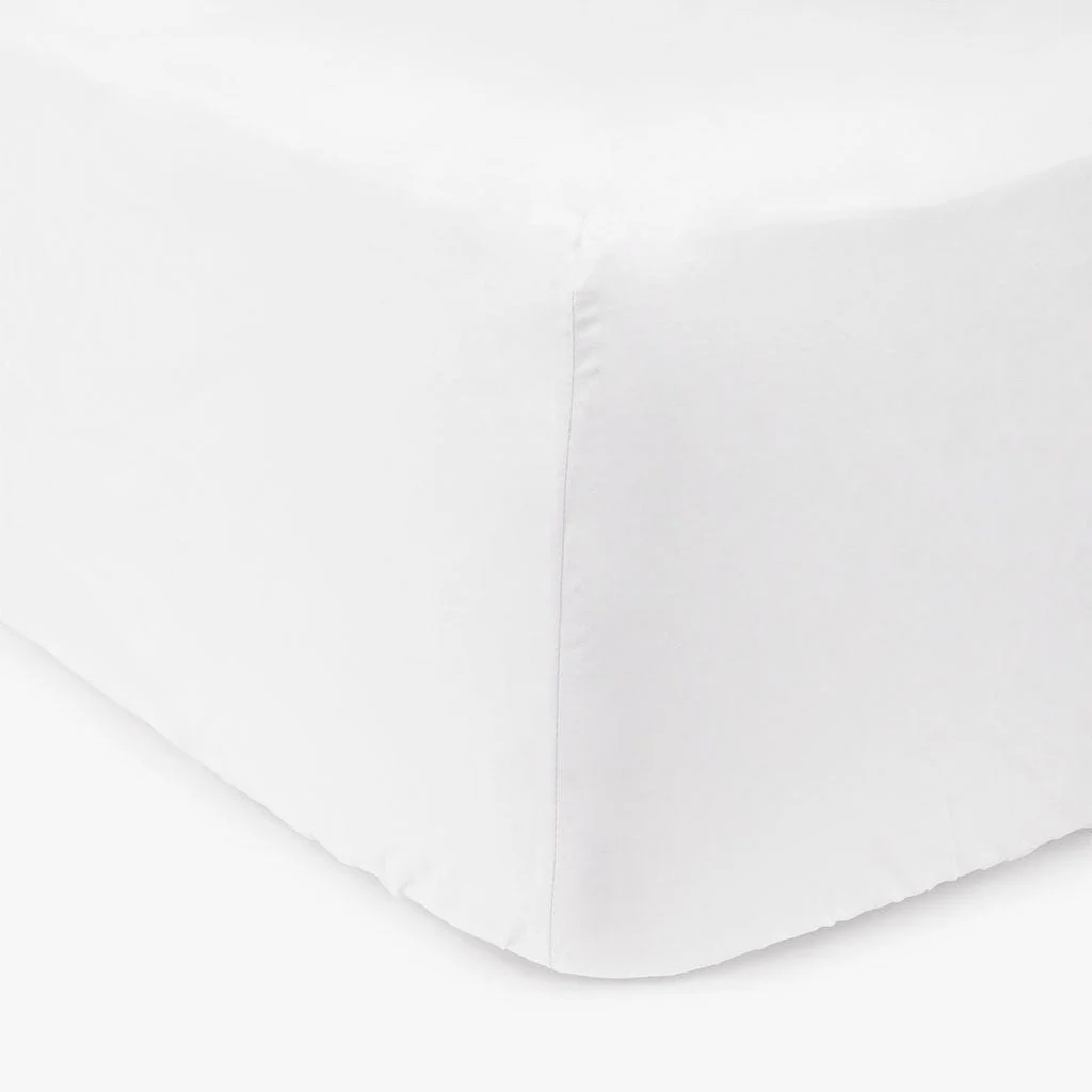 Lençol Ajustável Algodão Percal Branco 90x200+30 SAMOA