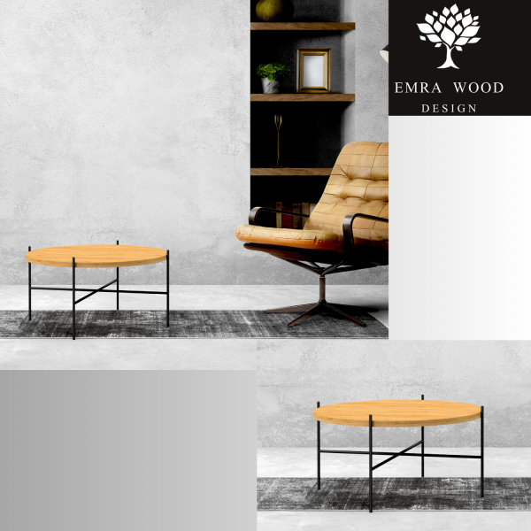 Emra Wood STK-906 stolik kawowy dąb naturalny czarny