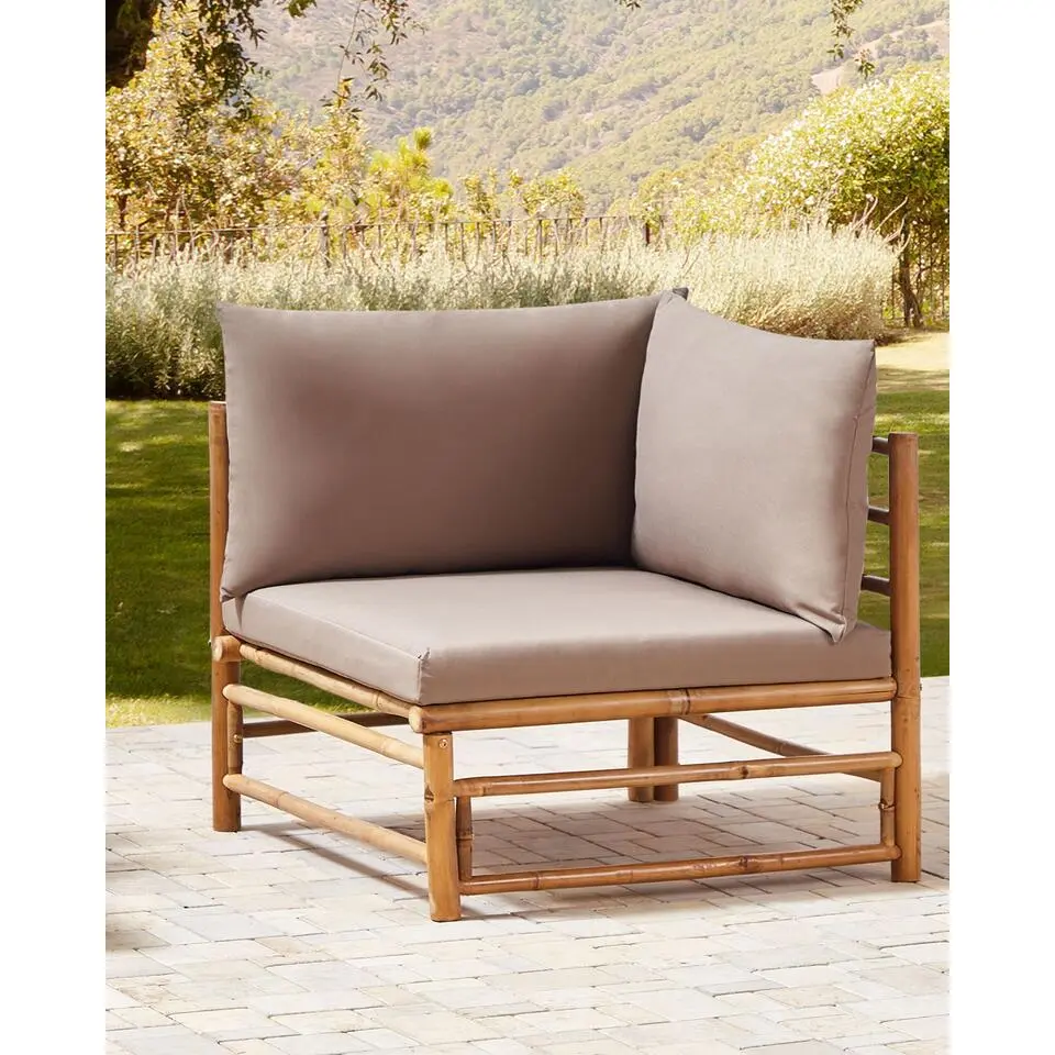 CERRETO - Hoekmodule tuin - Taupe - Bamboe