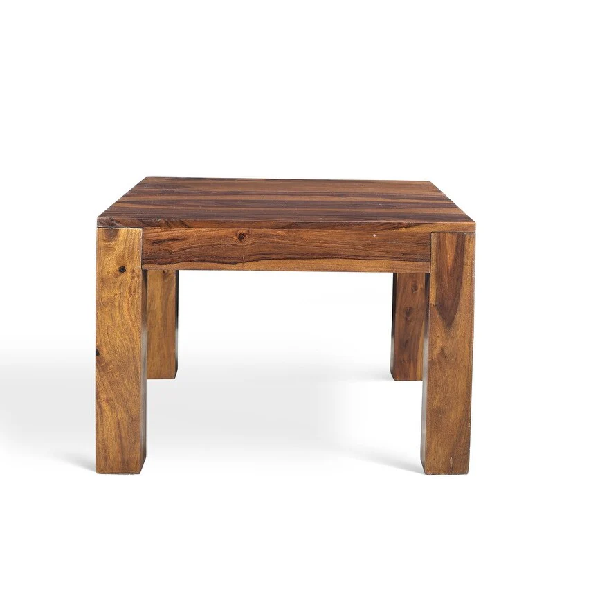 Handcrafted Cube Small Coffee Table (India) - 15.75 high x 23.50 wide x 23.50 long