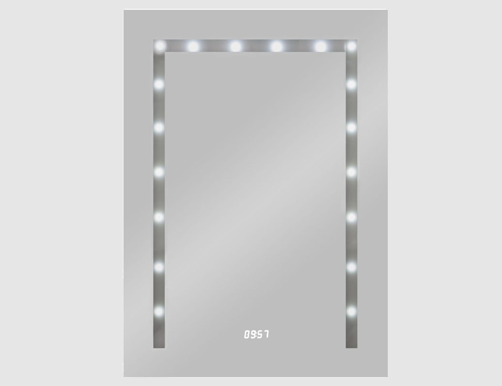 LED Badspiegel Time Light