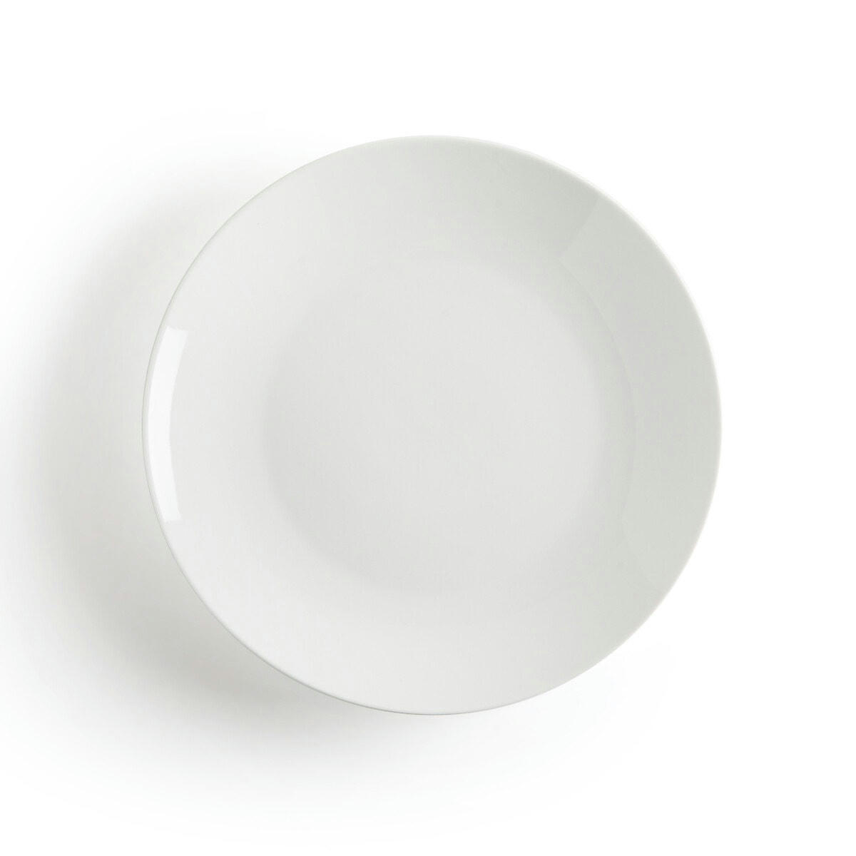Lot de 4 assiettes plates en porcelaine, Atola