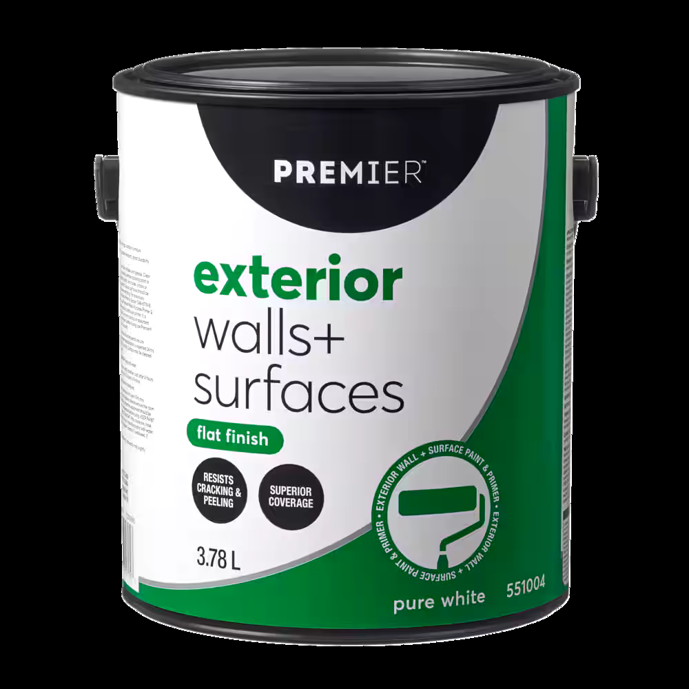 Premier Exterior Walls & Surfaces Paint, Superior Coverage, Flat, Gallon