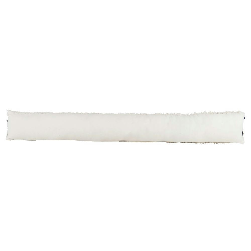 TUFT - Boudin de porte en coton, tufté blanc et noir 90cm
