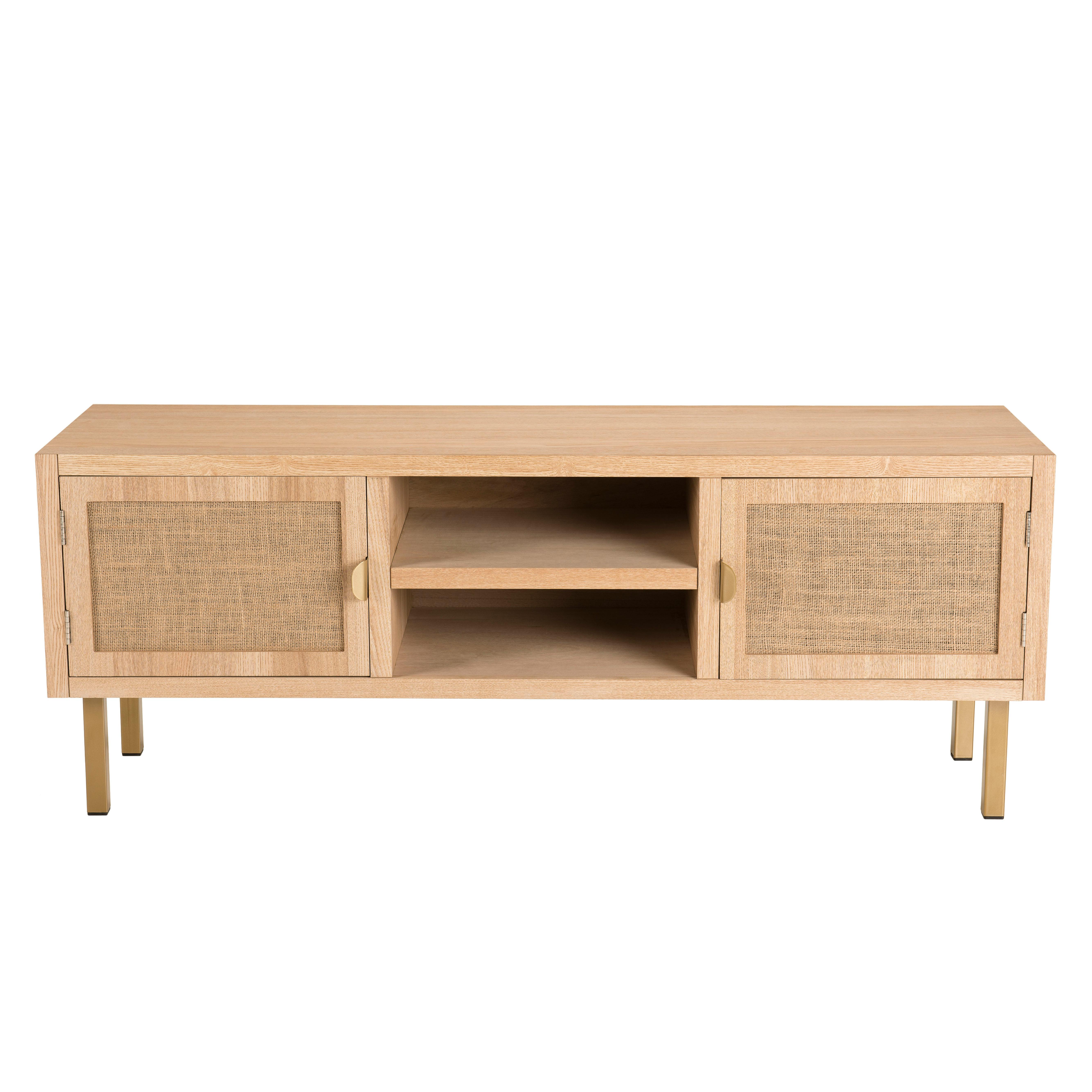 Meuble tv moderne toile de jute CORDOUE