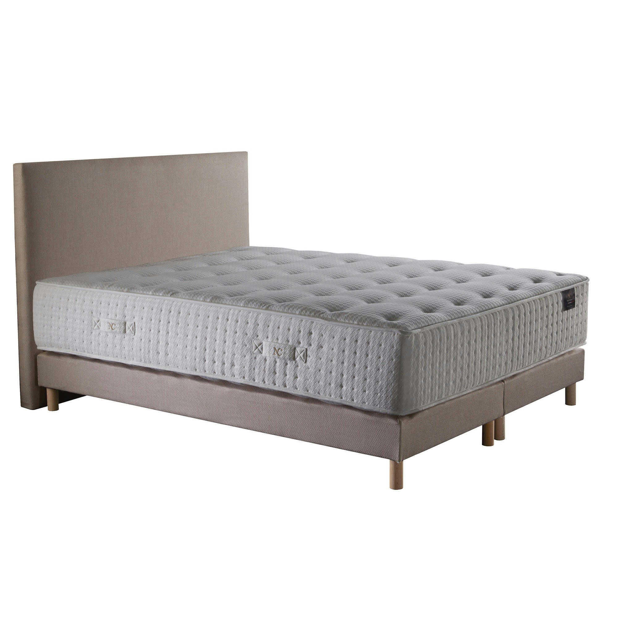 HELIOS - Ensemble tête de lit Matelas Mémoire de forme Latex + sommier 160x200