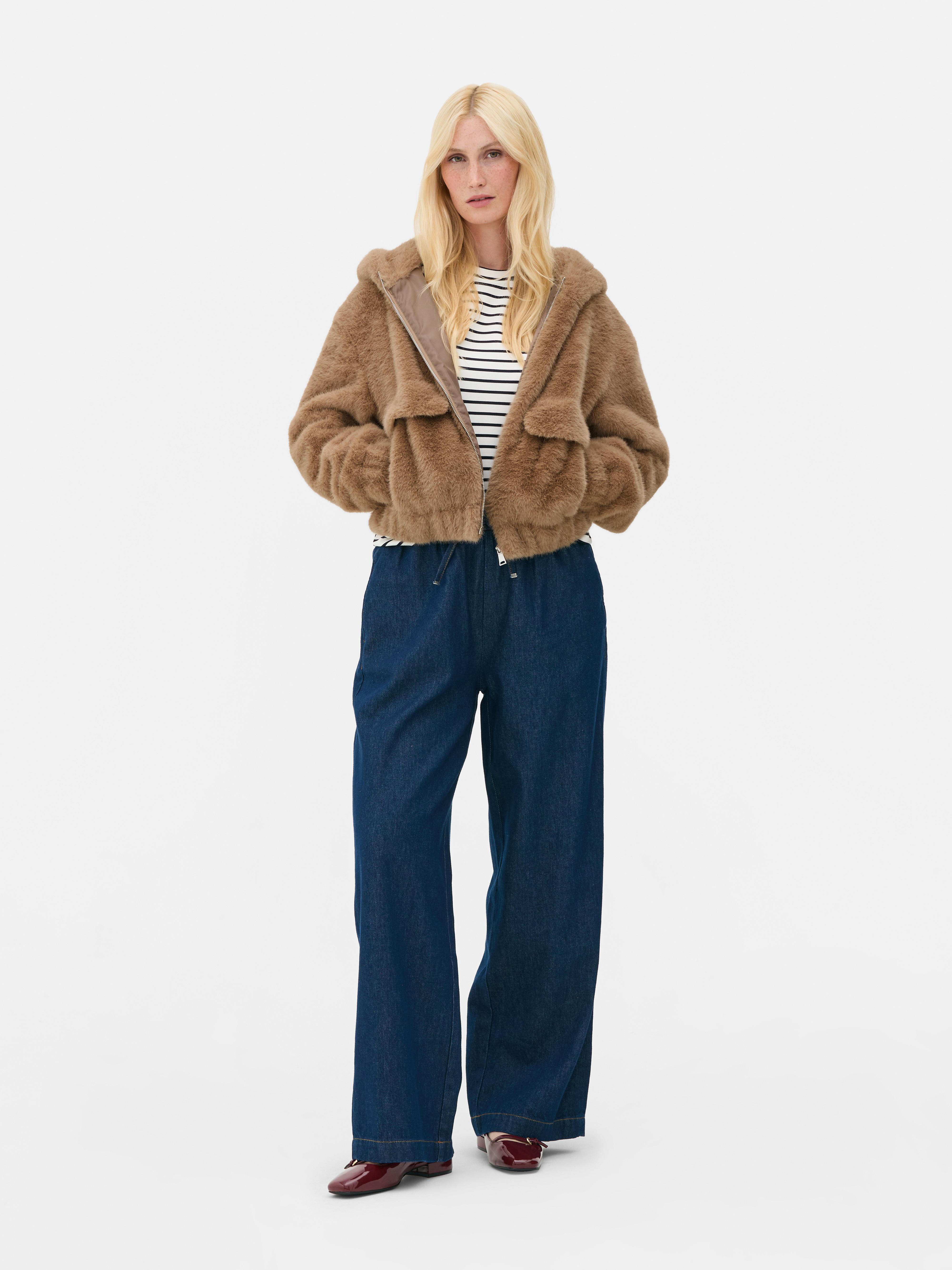 Faux Fur Hooded Jacket