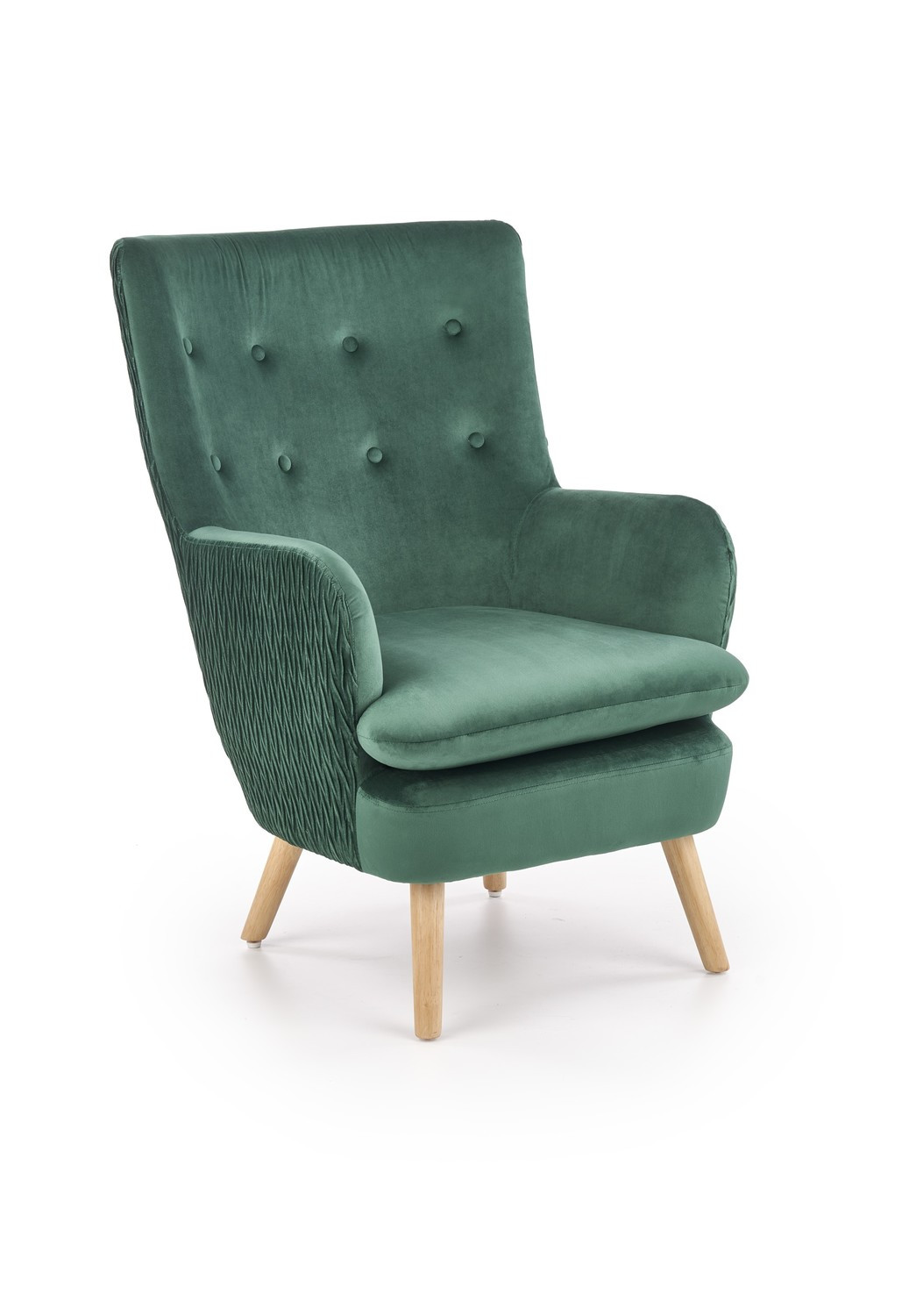 Fotel RAVEL VELVET ciemno zielony