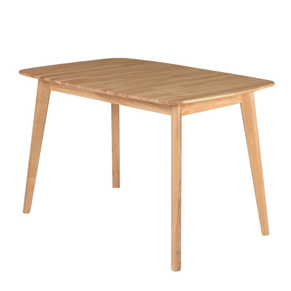 PERCY - Table repas 120 cm chêne avec allonge Percy