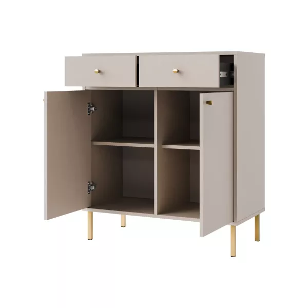 Komoda z szufladami do salonu Sakai 2 2F 2S T826 Beżowy
