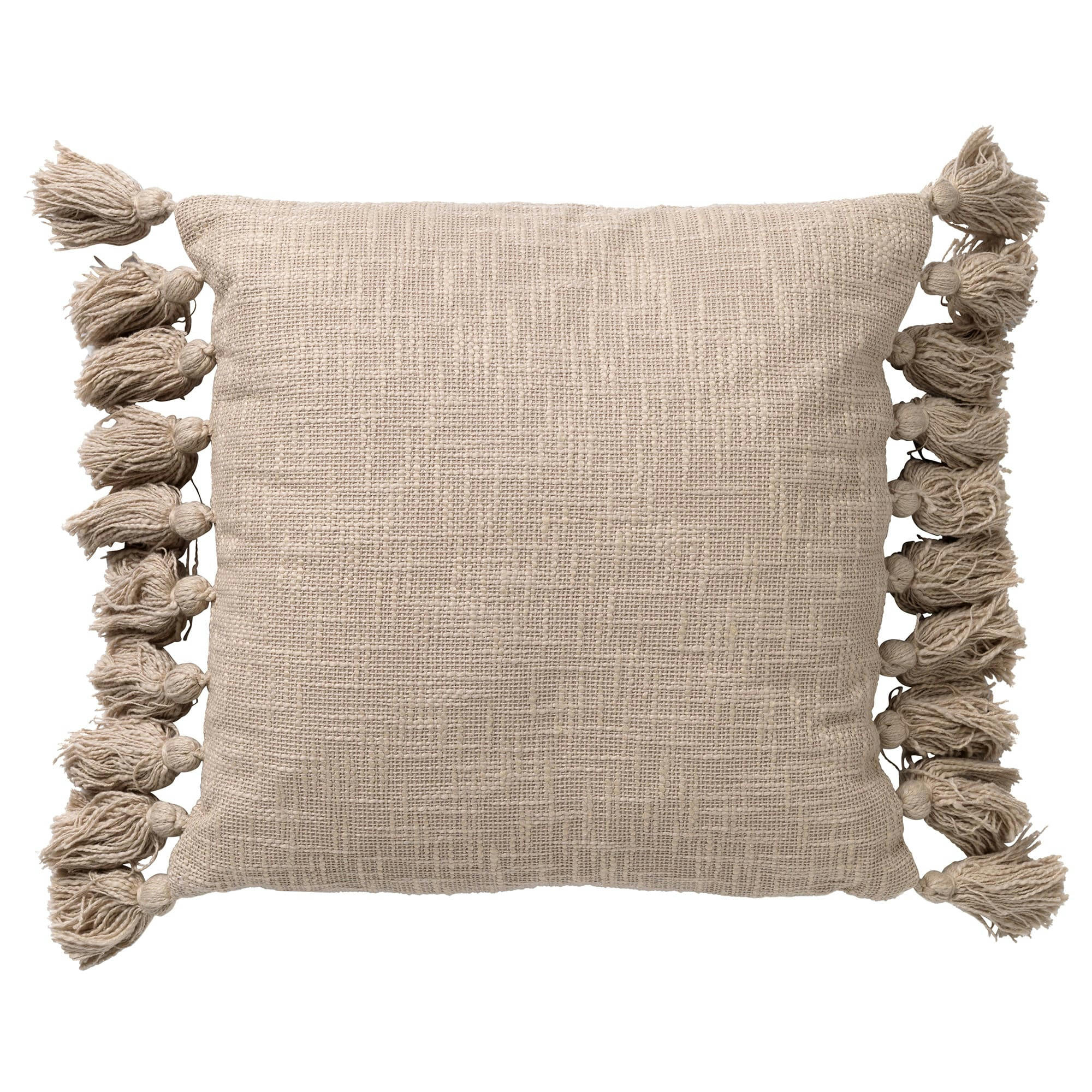 RUBY - Coussin - beige en coton 45x45 cm uni