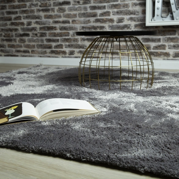 Hochflor-Teppich »My Curacao«, BxL: 60 x 110 cm, silver