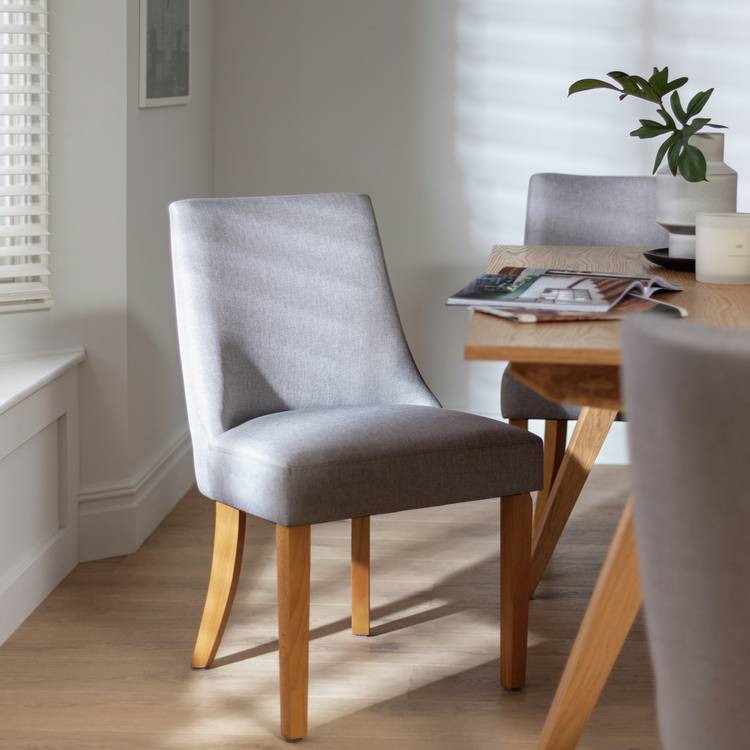 Habitat Alec Pair of Dining Chairs - Grey