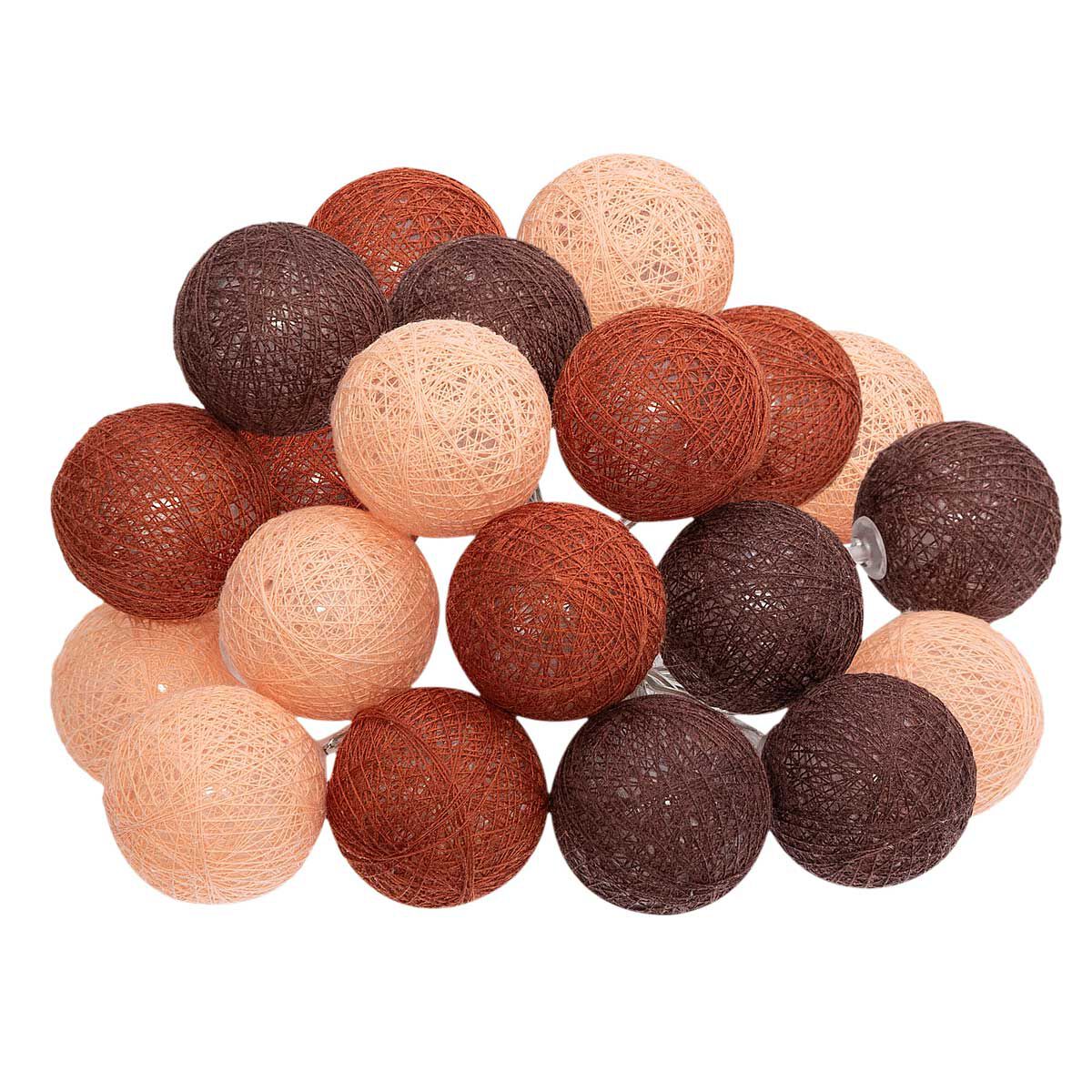 Grinalda 20 LED rosa e terracota 435cm