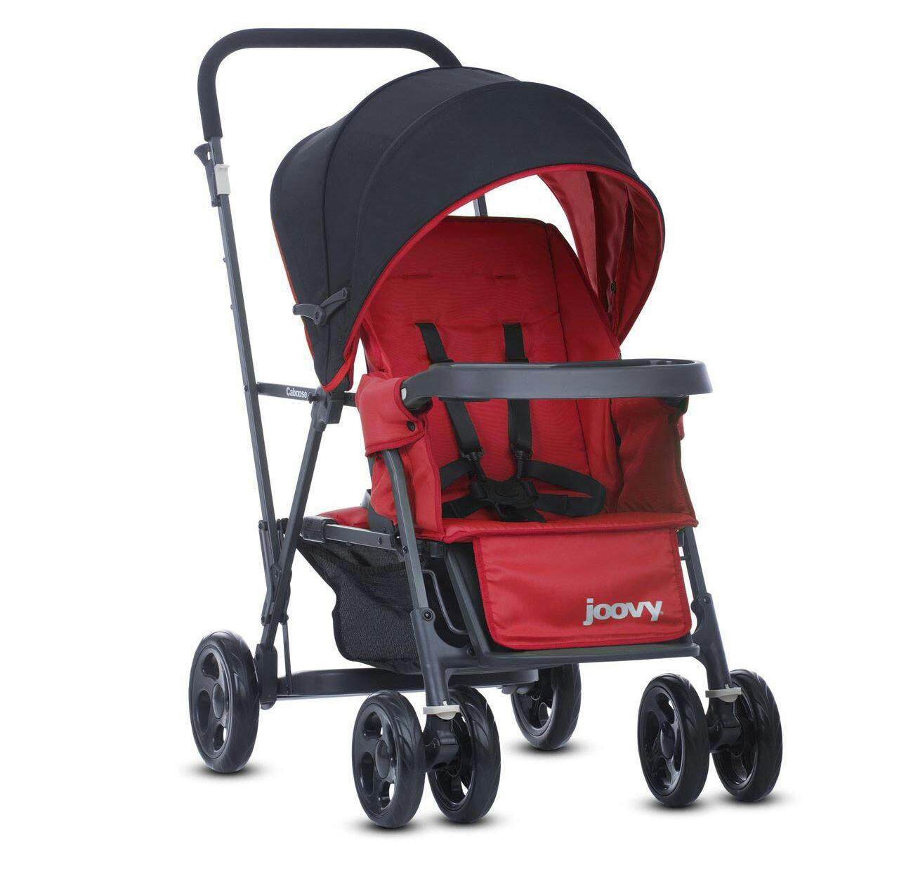 Joovy Caboose Lightweight Compact Stand-On Tandem Double Stroller, Assorted