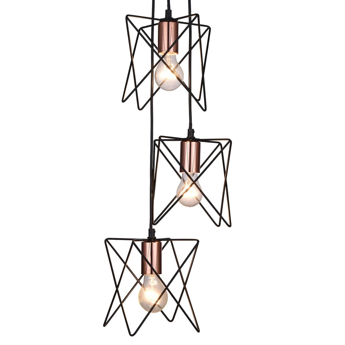 ORLANDO - Suspension en métal noir