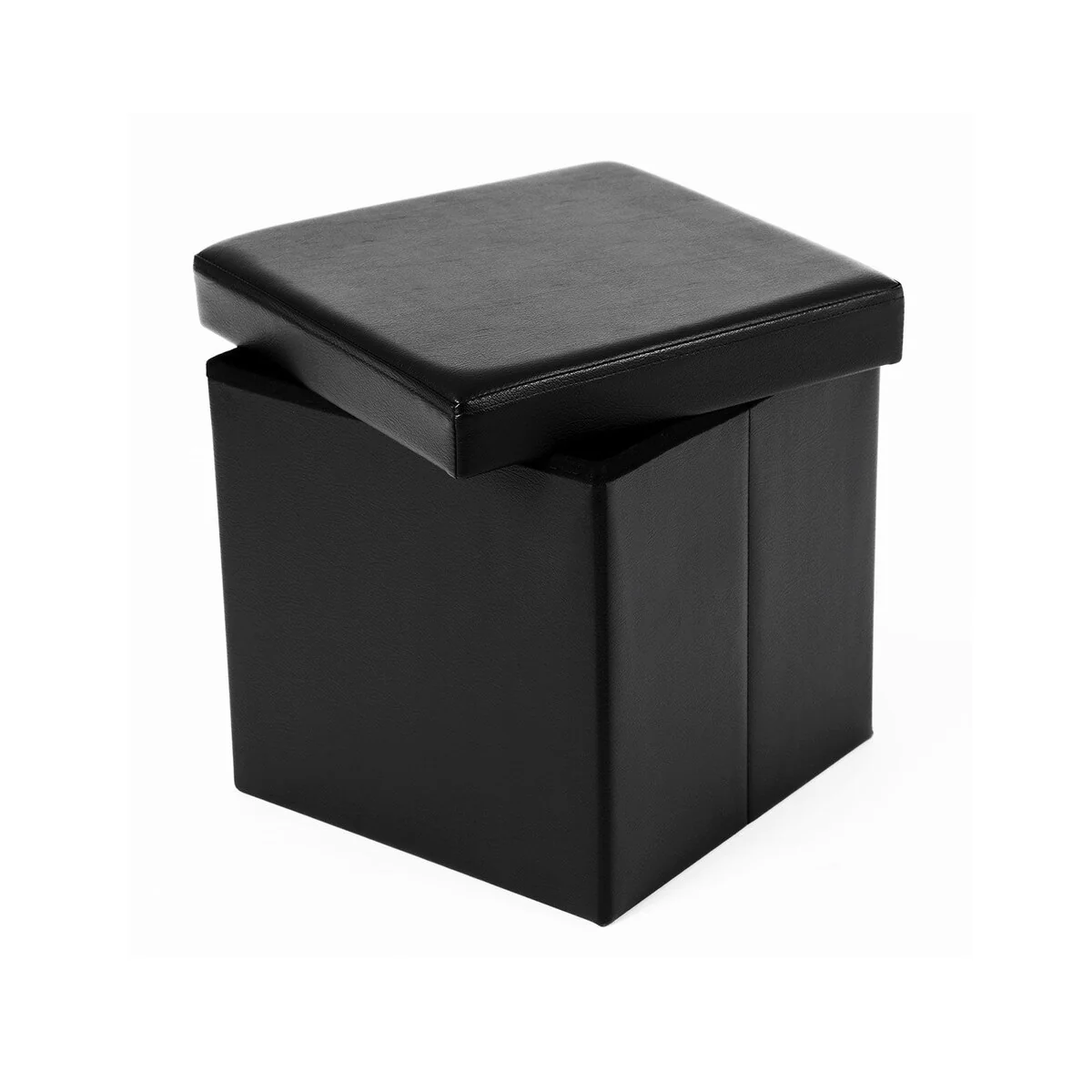 SONGMICS 15 x 15 x 15 Inches Folding Storage Ottoman
