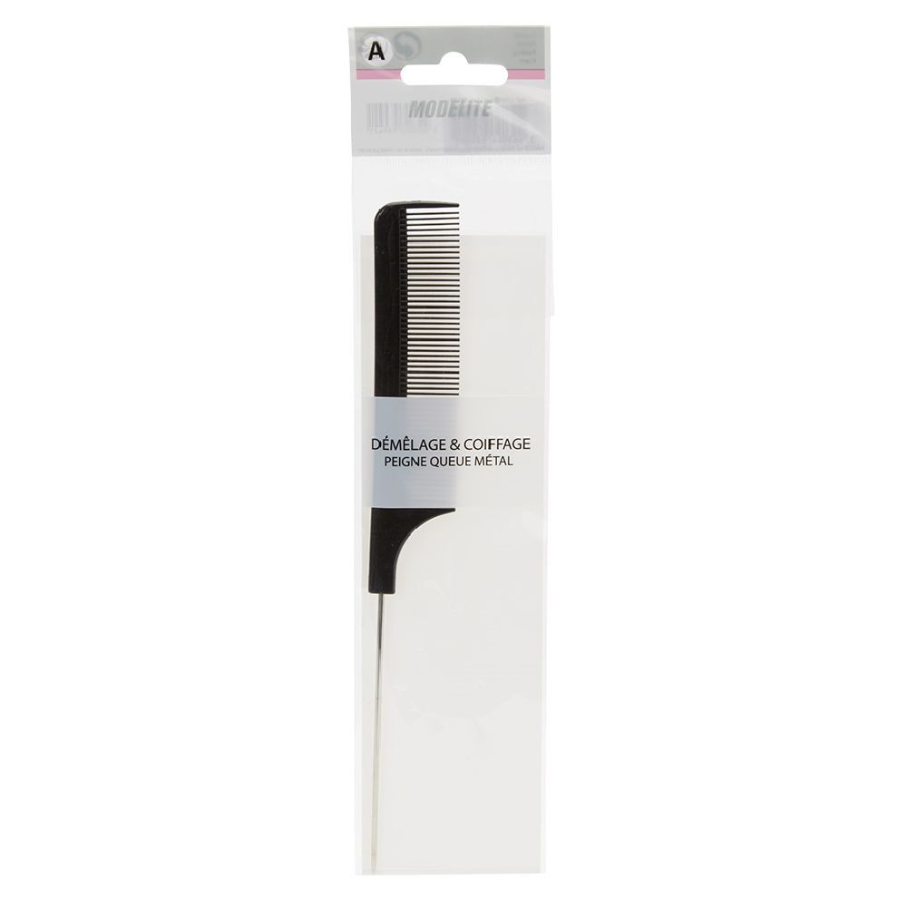 Peigne avec queue en métal L26 cm