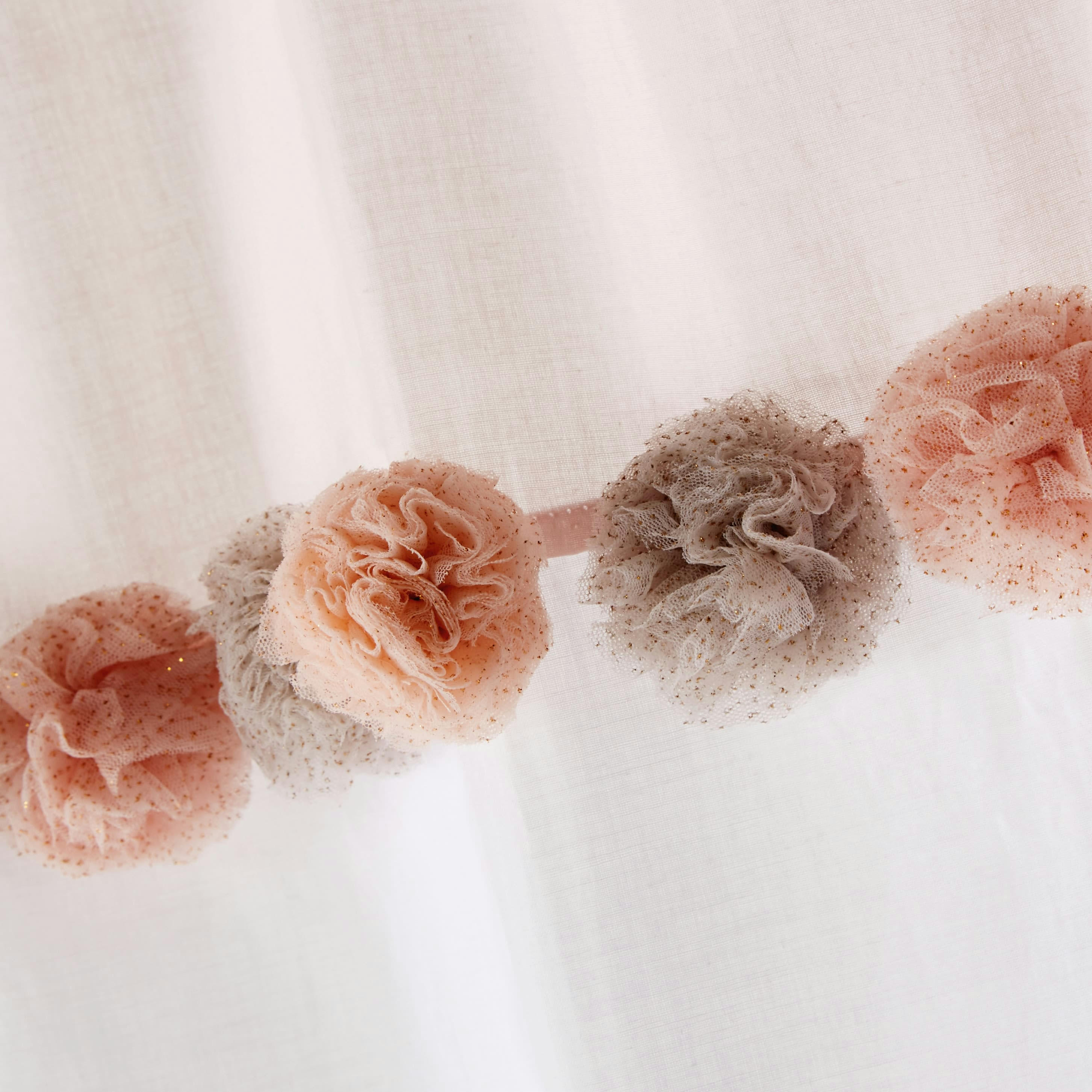 MILA - Rideau à nouettes en coton biologique bicolore à l'unité 102x250