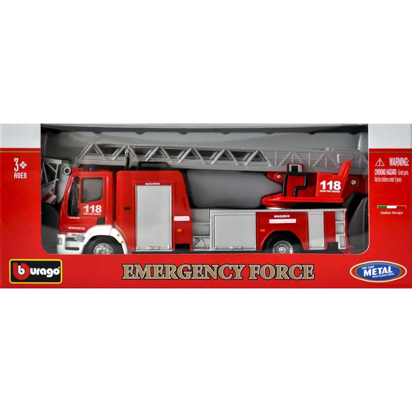 Spielset 2-teilig Bburago Feuerwehr Grossfahrzeuge