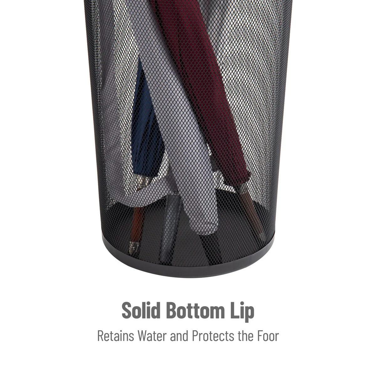 Mind Reader Network Collection, Umbrella Stand, 12 Umbrella Capacity, Entryway Organizer, Black