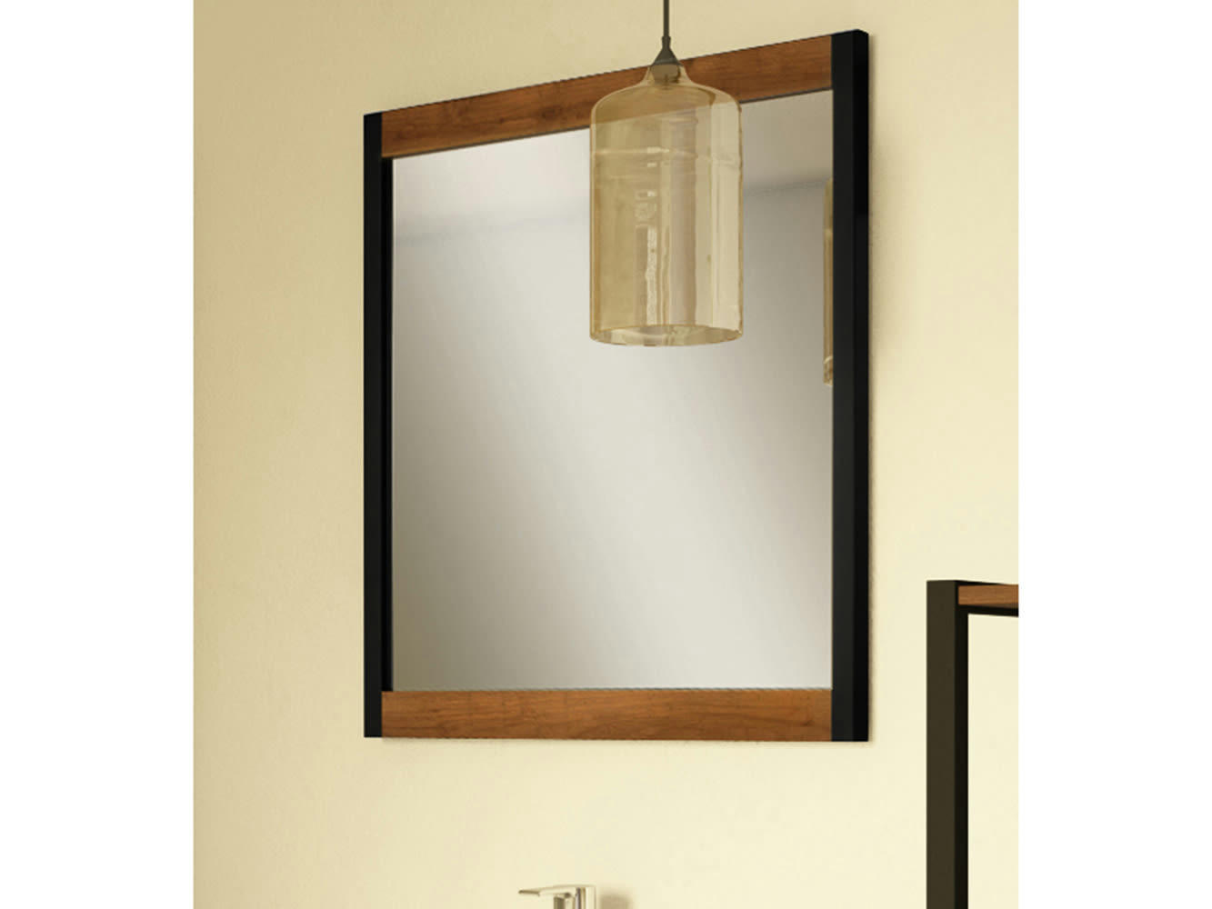 CHRIS - Miroir avec cadre au look bicolore