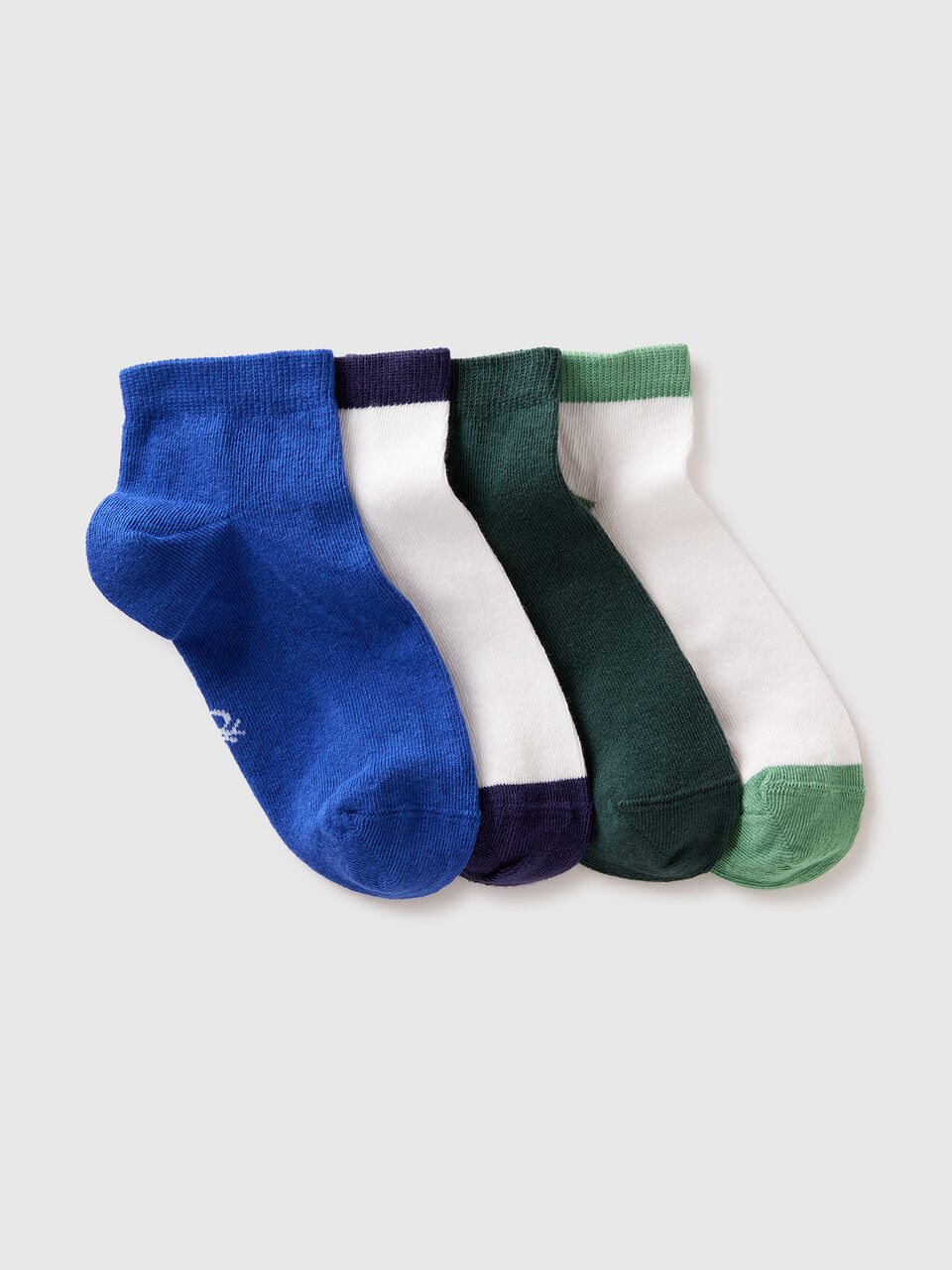 Four patterned short socks